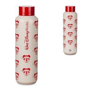 DISNEY Water Bottle - Starbucks Santa Mickey Faces
